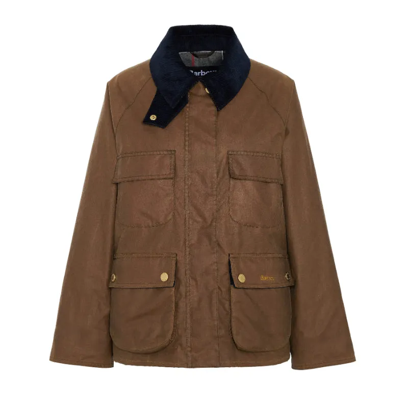 Barbour Ruth Ladies Wax Jacket - Tan/Dress Tartan