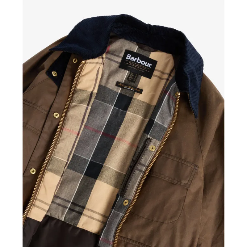 Barbour Ruth Ladies Wax Jacket - Tan/Dress Tartan