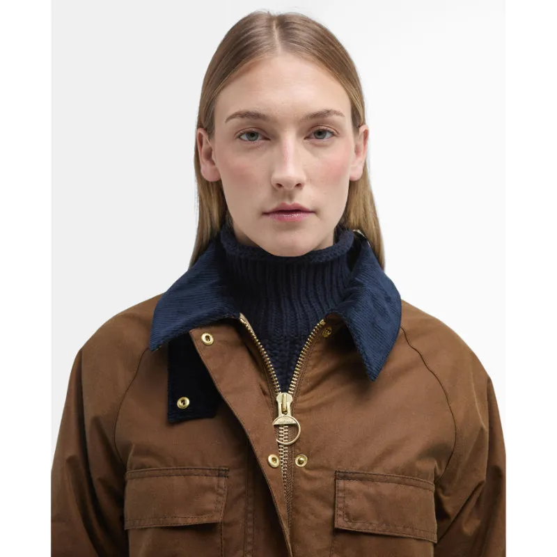 Barbour Ruth Ladies Wax Jacket - Tan/Dress Tartan