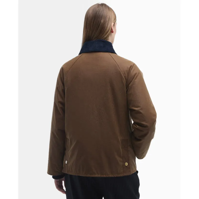 Barbour Ruth Ladies Wax Jacket - Tan/Dress Tartan