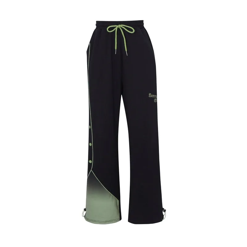 Black and Green Gradient Summer Casual Pants