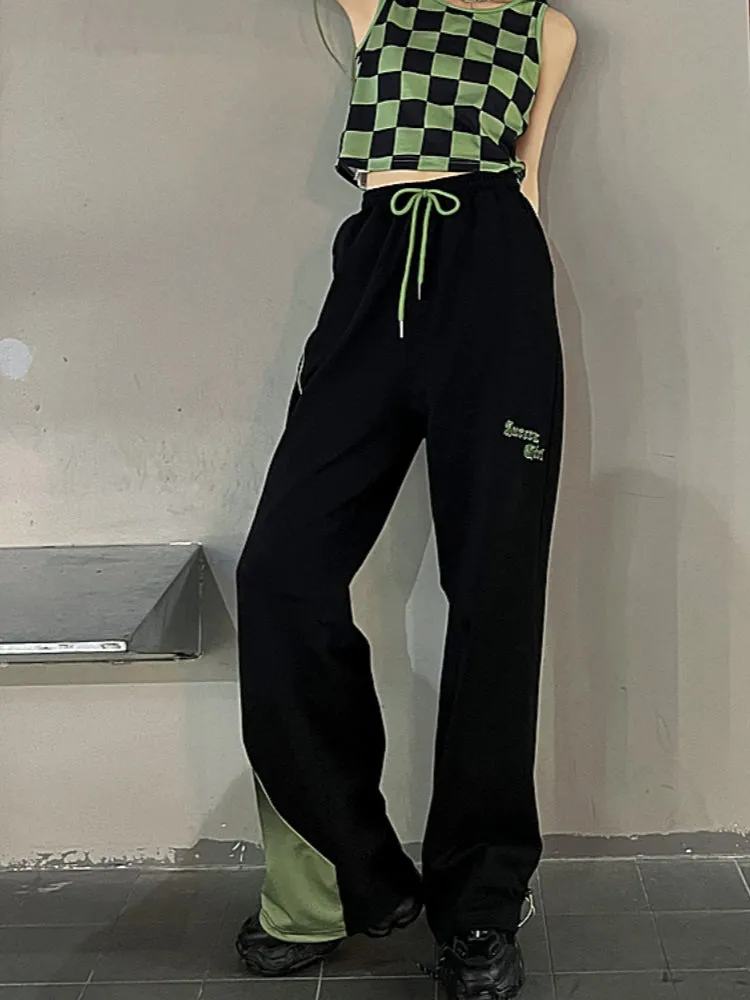 Black and Green Gradient Summer Casual Pants