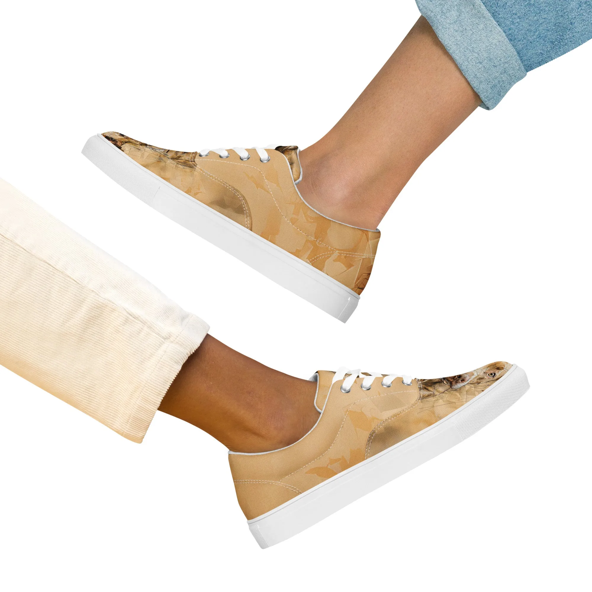 Cozy Paws Women’s lace-up canvas shoes