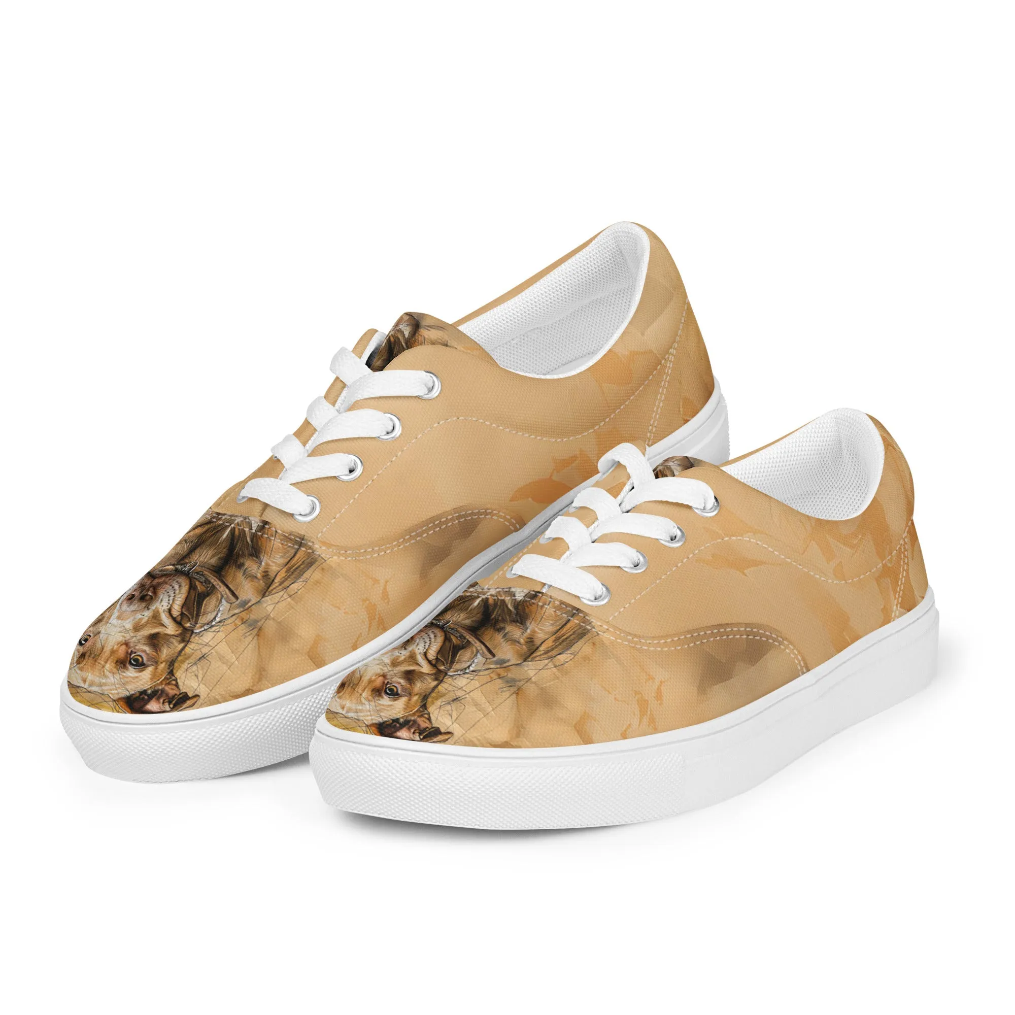 Cozy Paws Women’s lace-up canvas shoes