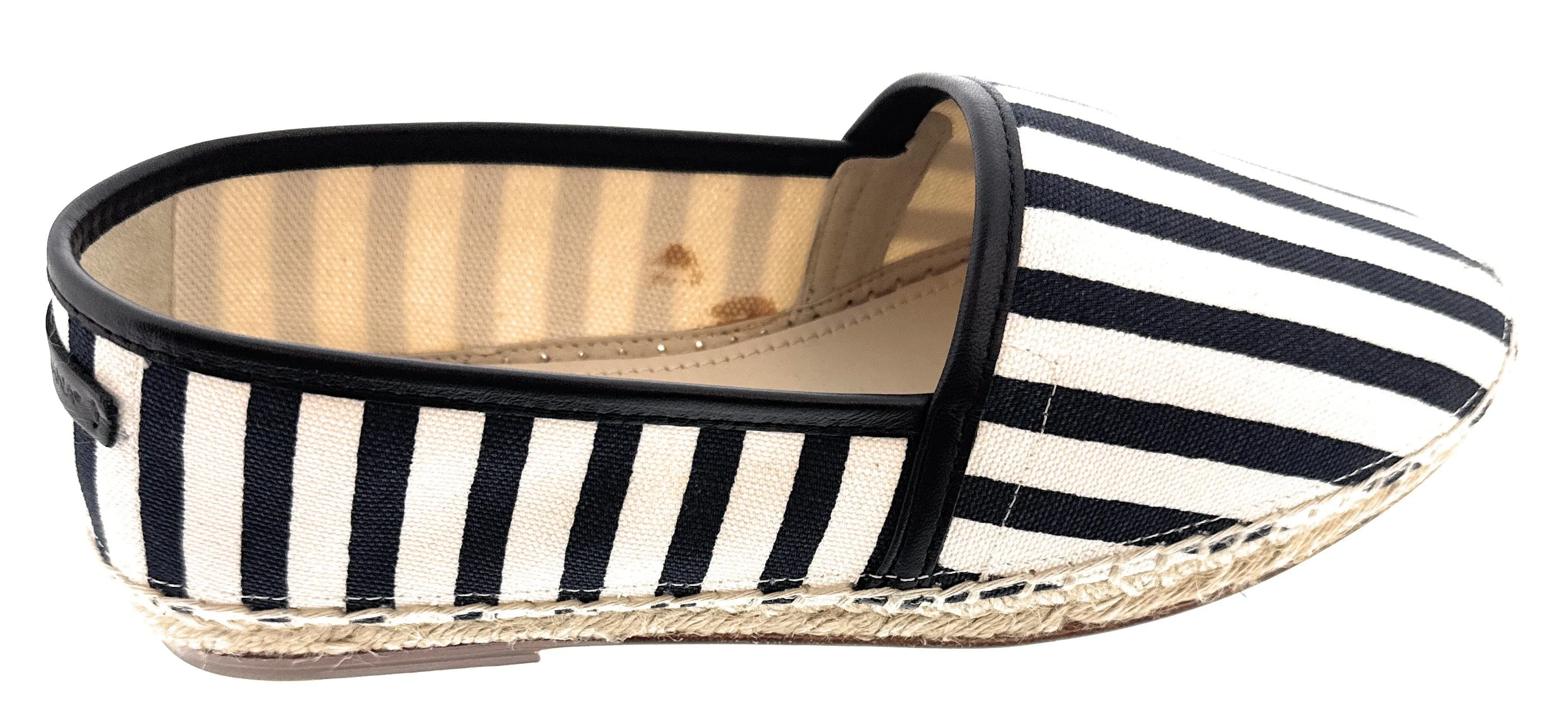Dolce & Gabbana Men's Black & White Striped Canvas Espadrilles-EU40