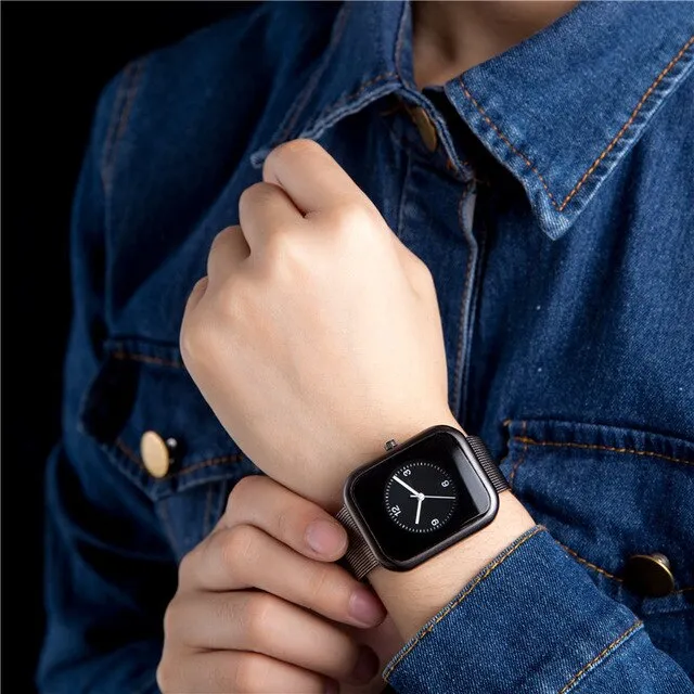 Hot Fashion Top Brand Luxury Men's and Women's Steel Belt Watch Couple Student Sports Casual Pants Slim Bracelet Quartz Watch