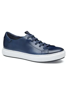J & M Collection Anson Lace-to-Toe in Navy Hand-Stained Calfskin