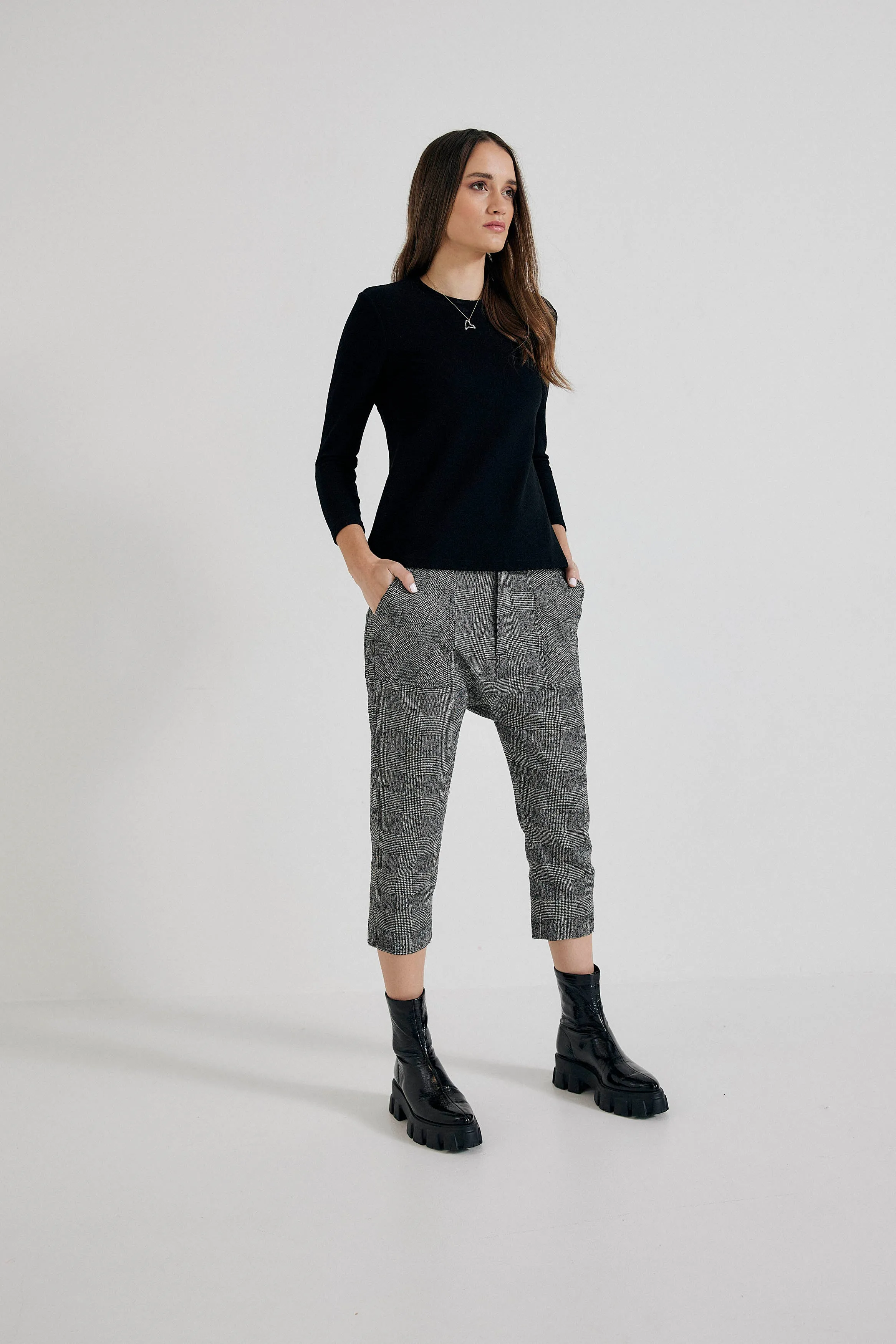 Maverick Drop Crotch Pant in Prince of Wales