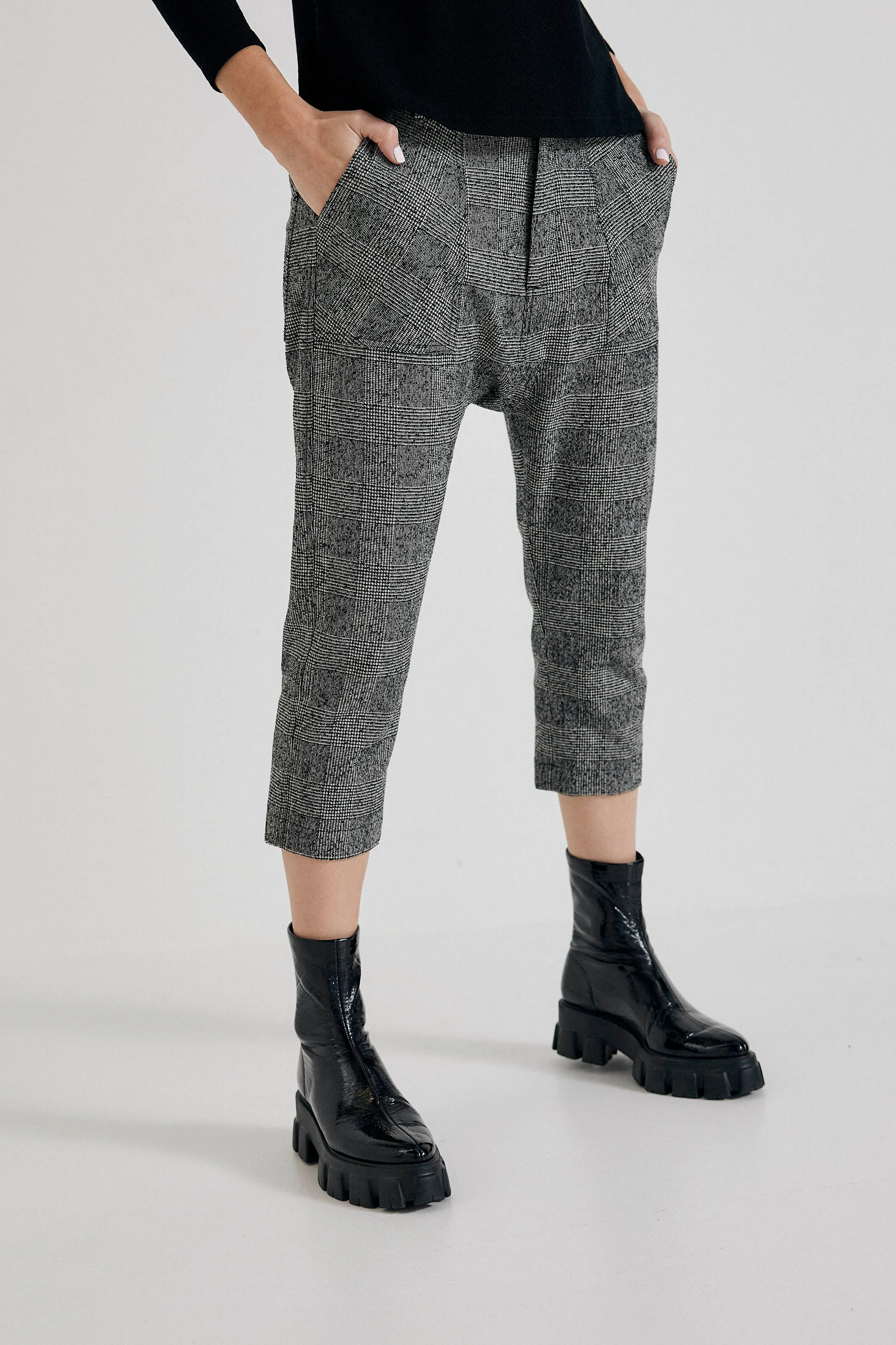 Maverick Drop Crotch Pant in Prince of Wales