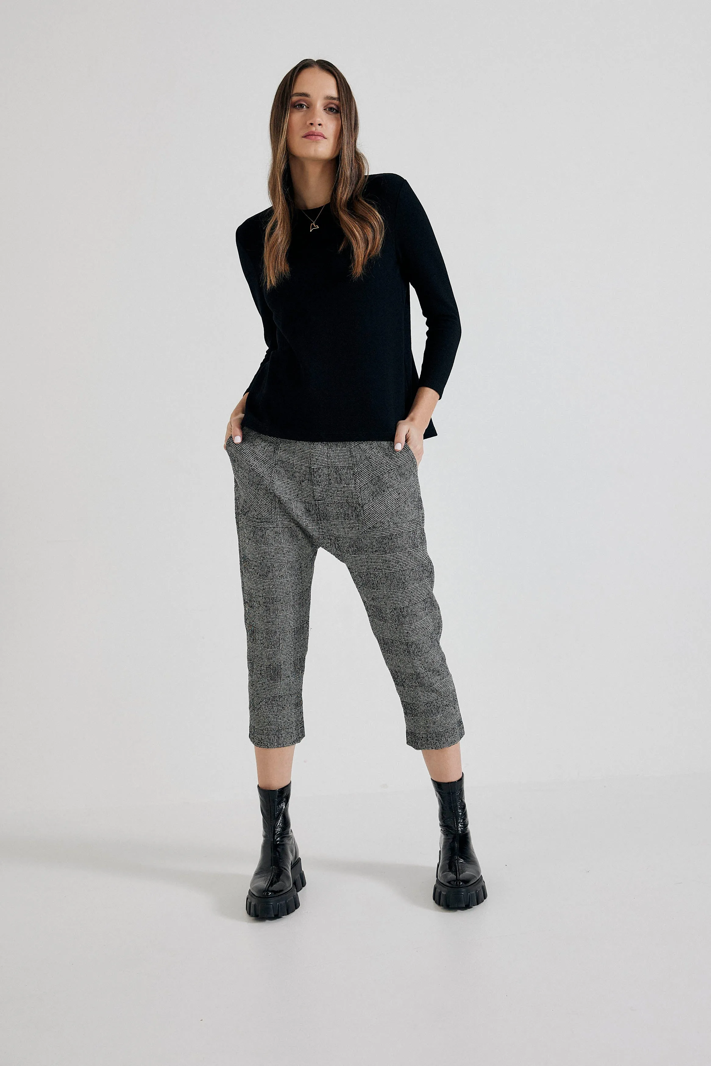 Maverick Drop Crotch Pant in Prince of Wales