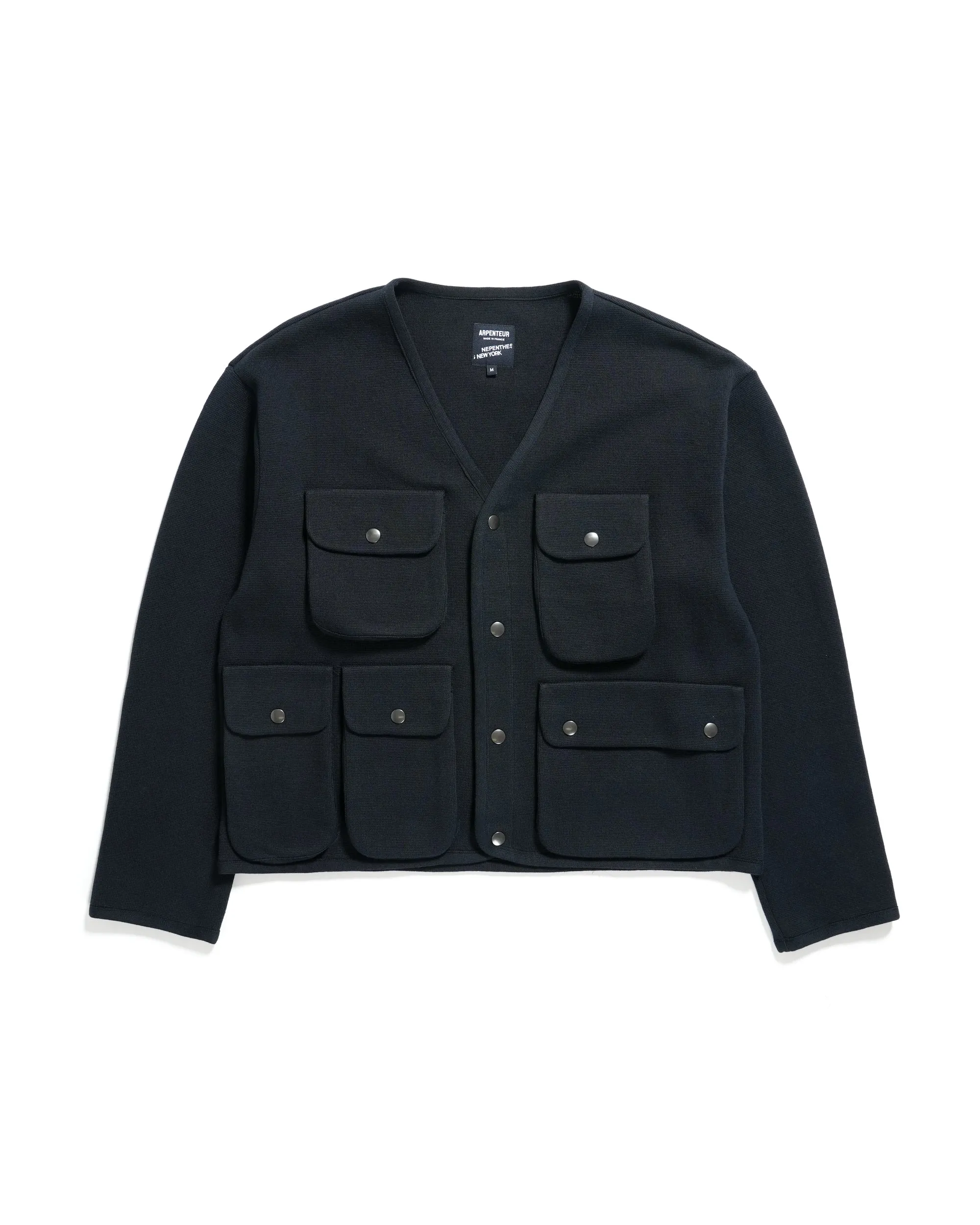 NNY x Arpenteur Utility Knit Jacket - Combed Cotton Milano - Dark Navy