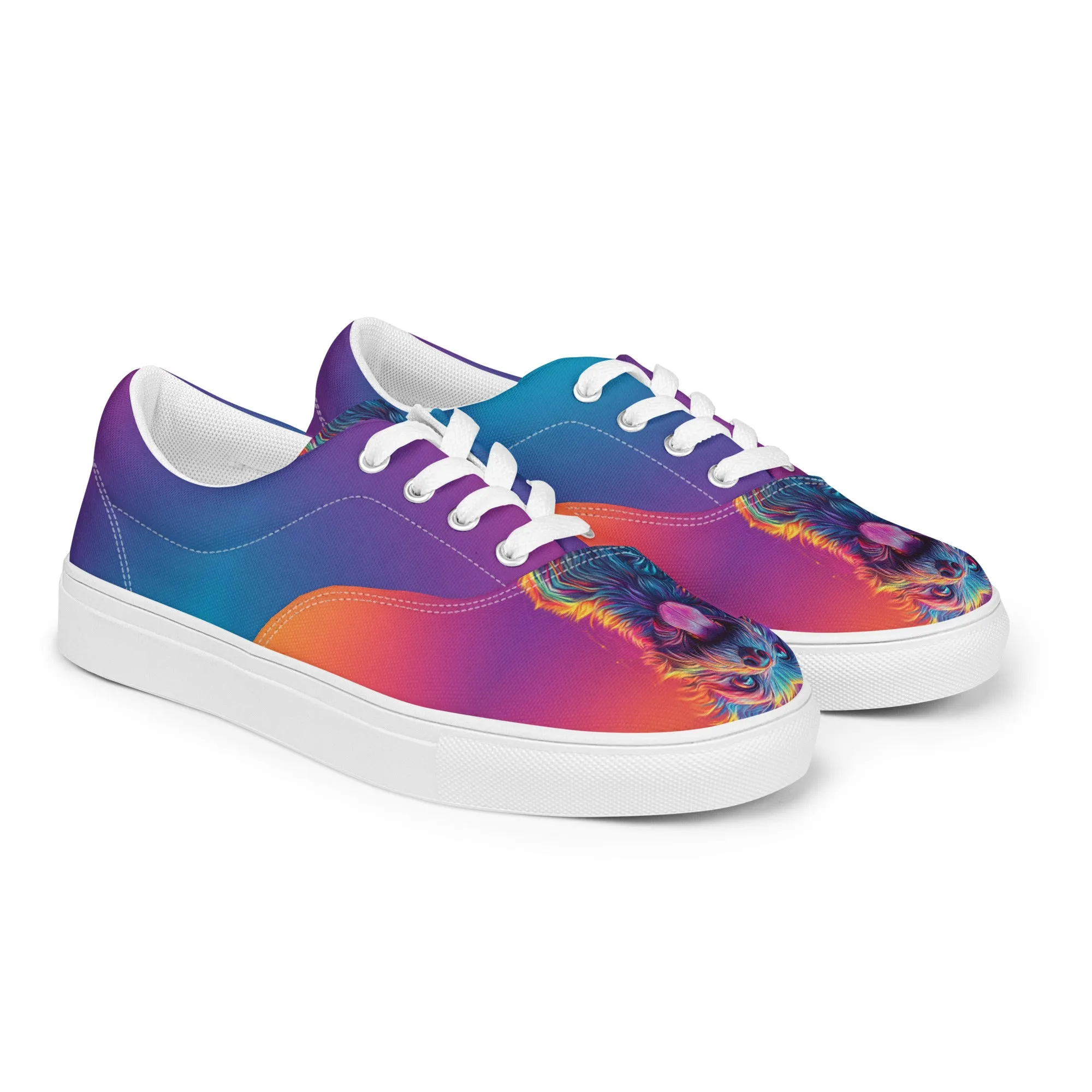 Playful Hues Women’s lace-up canvas shoes