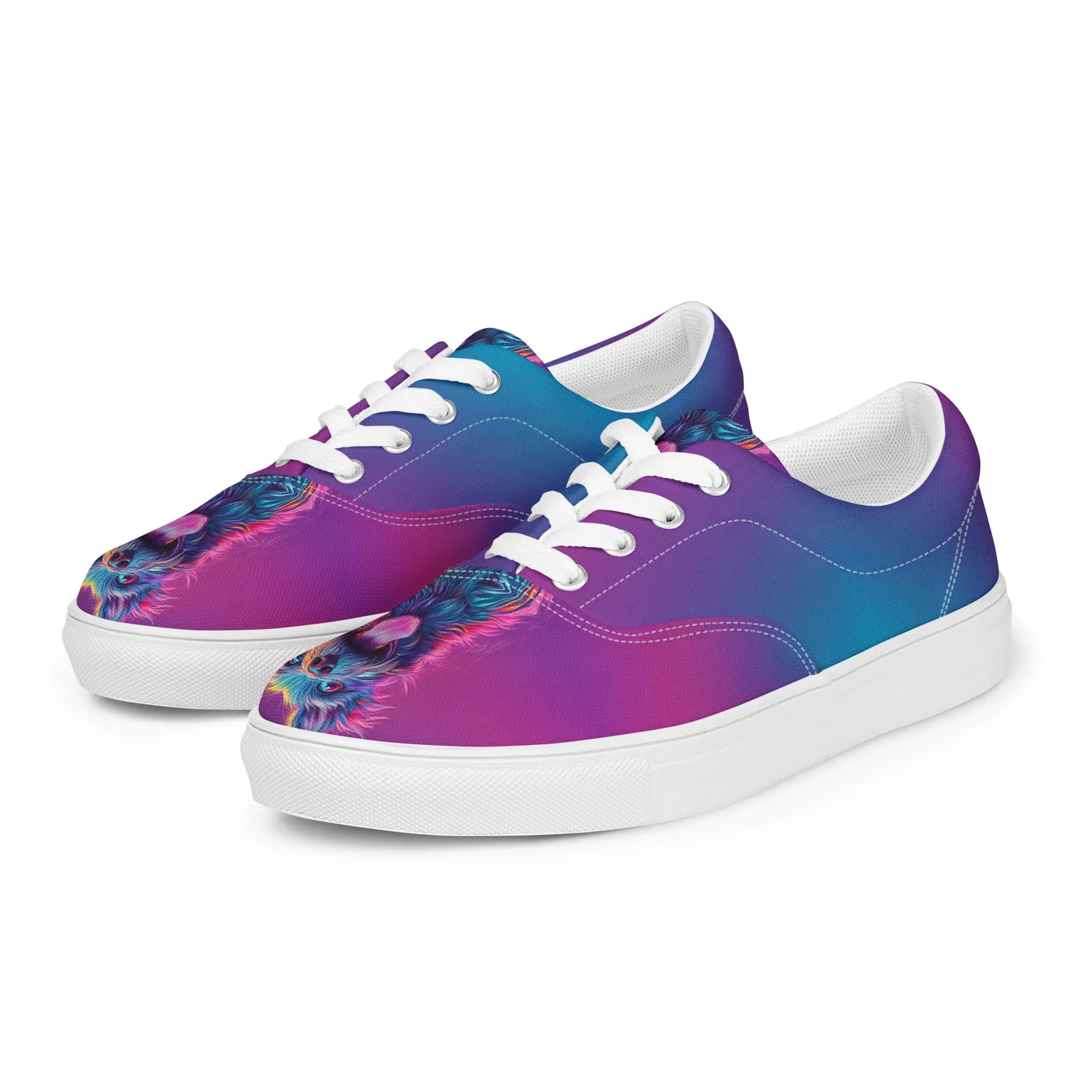 Playful Hues Women’s lace-up canvas shoes