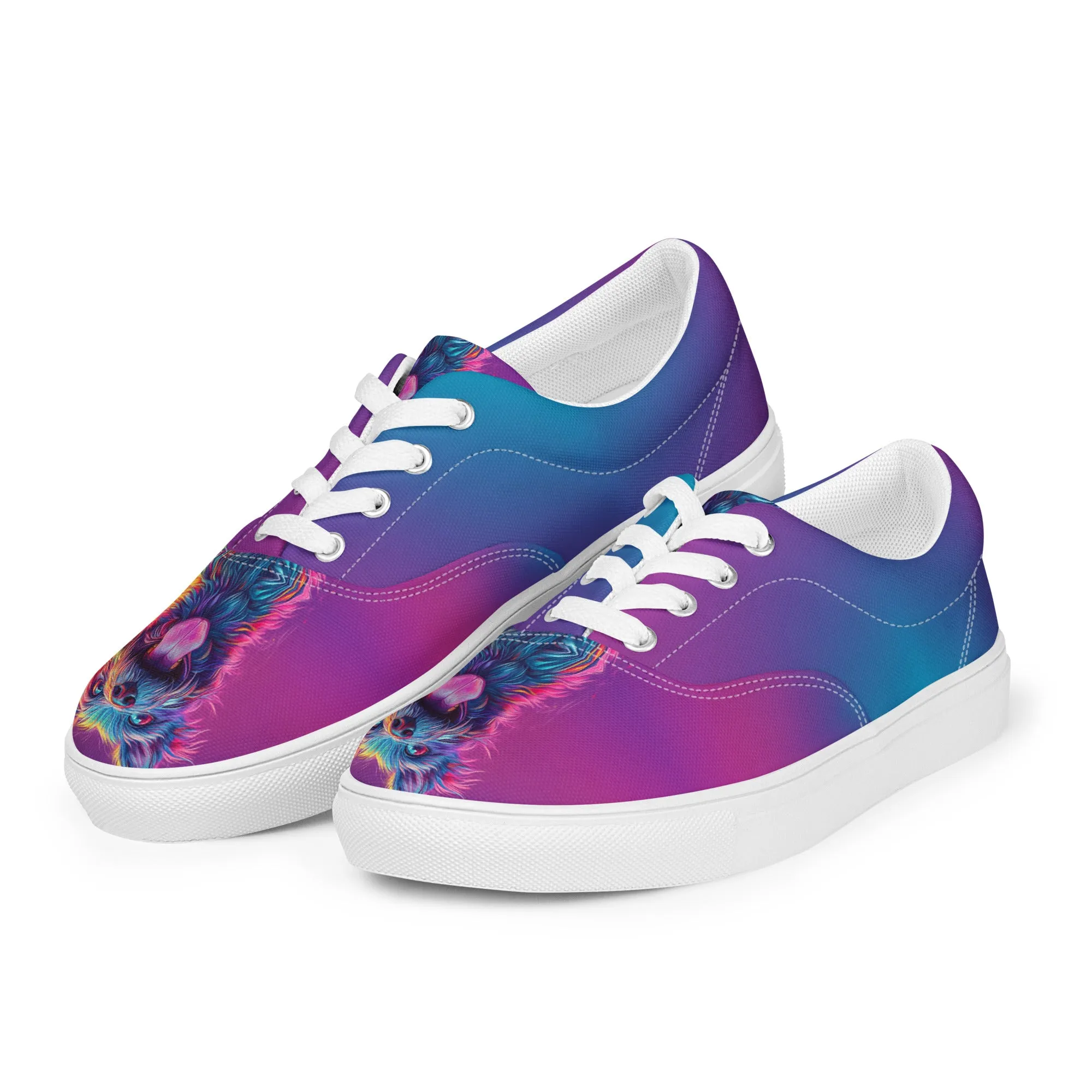 Playful Hues Women’s lace-up canvas shoes
