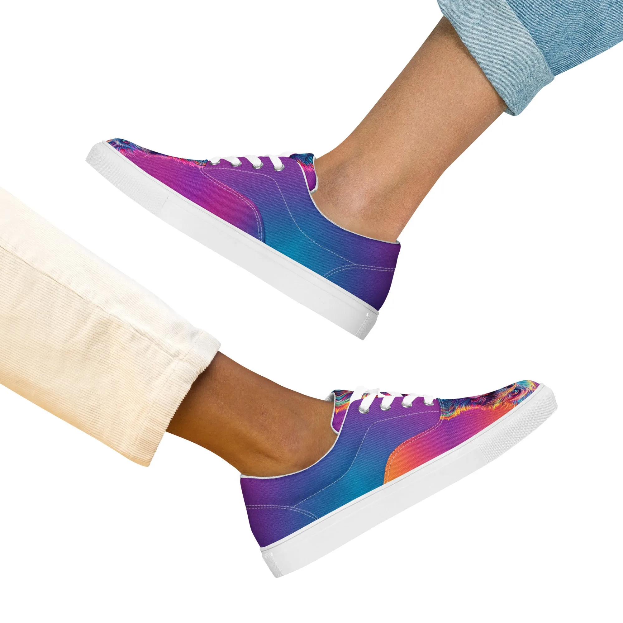 Playful Hues Women’s lace-up canvas shoes