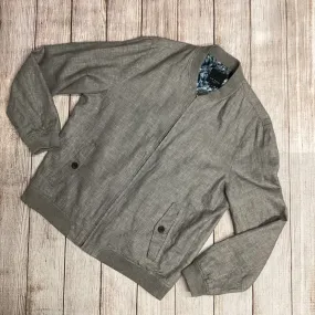 Ted Baker Grey Linen Cotton Lightweight Jacket Size 6
