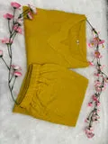 Women's 2 Pcs Long Sleeve Solid Color Shirt Sets 590229 2XL