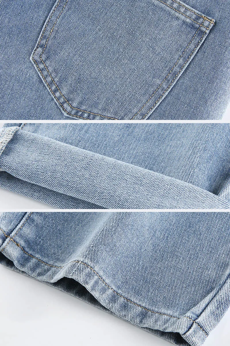 Women's featured sexy waist denim pants