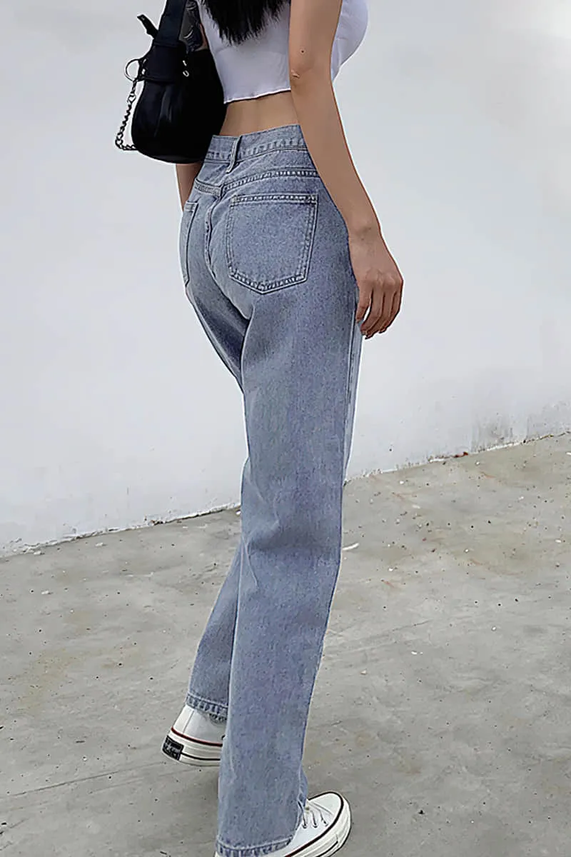 Women's featured sexy waist denim pants